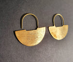 Contemporary Brass Minimalist Earrings / Geometric Chic Ethnic Boho Classic Bohemian Chic  Gypsy Spiral Hippie Festival Tribal style