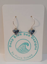 Tiny Heart Oceanwave Earrings