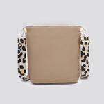 Faux Leather Crossbody Bag # 3320: NAVY