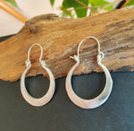 Boho Silver Hoop Earrings / Brass / Small Hoops / Ethnic Boho Classic Bohemian Chic Gold Gypsy Spiral Hippie Festival