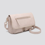 Vegan Leather Multi-Compartment Crossbody Bag # 26759: BROWN