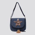 2254 Canvas Star Crossbody Bag: DGREY
