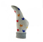 Multi Coloured Stripe Cuff Socks with Faux Fur Cuff Size 4-7
