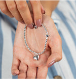 Puff Heart Bracelet with Heart Charm 1152