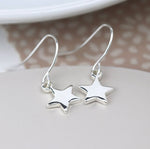 Silver Plated Star Drop Earrings 1882